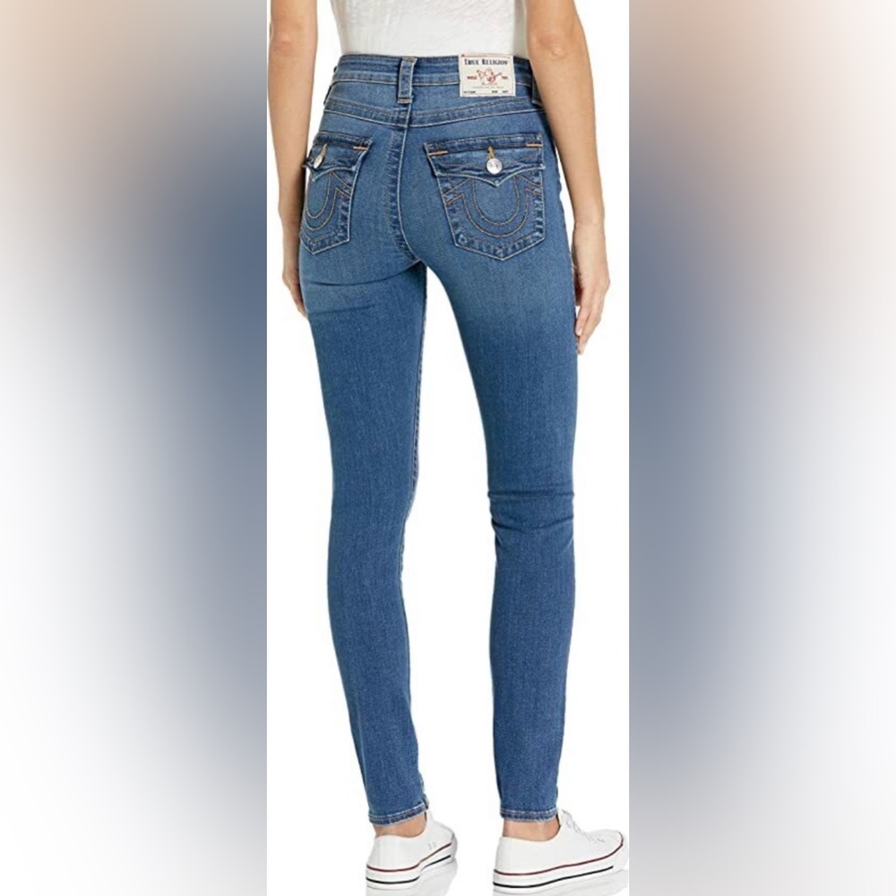 Like New - True Religion "Halle" mid-rise super skinny jeans - 28